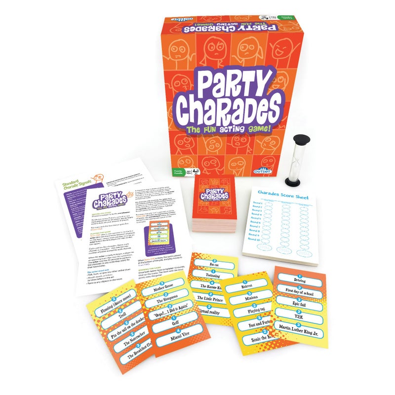 Outset Media- Party Charades Game - Family-Friendly Fun with 500 Charades Cards and Timer - Group Game Night Essential, Ages 10 and up, Amazon Exclusive - Image 4